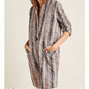 Anthropologie snake print jacket